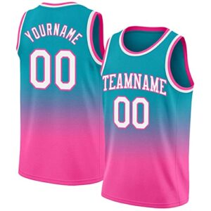 Custom Color Crash Gradient Basketball Jersey Men/Women/Youth DIY Your Personalize Stitched/Printed Letters and Numbers Logo