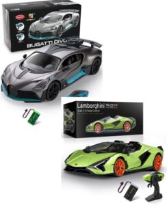 miebely remote control car, bugatti divo rc cars 12km/h, 2.4ghz licensed model car 7.4v toy car headlight for adults boys girls age 6-12 years birthday ideas gift