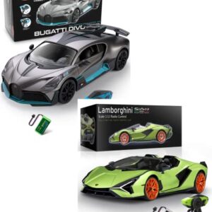 MIEBELY Remote Control Car, Bugatti Divo Rc Cars 12Km/h, 2.4Ghz Licensed Model Car 7.4V Toy Car Headlight for Adults Boys Girls Age 6-12 Years Birthday Ideas Gift