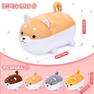 5 Pcs Stuffed Mommy Babies Dog Pillows 17.7 Inch Shiba Inu Plush Animals Toys with 5.9 Inch Small Corgi Dog Puppy Babies Plush Pillows 4 in 1 Kawaii Puppy with Babies Inside Toys Gift for Girls Boys