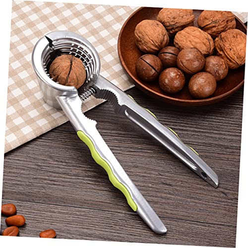 Anneome Crab Opener Hazelnut with Pecan Nutcracker Aluminum Walnuts Duty Opener Handle Walnut Plier Nut Tool Home for Heavy Portable Sheller Clip Pliers Alloy Kitchen Multifunctional