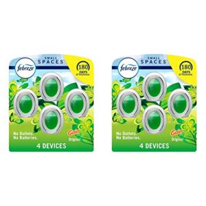 febreze small spaces, plug in air freshener alternative for home, gain original scent, odor fighter for strong odor (4 count) (pack of 2) multicolor