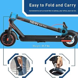 Hiboy S2R Plus Electric Scooter, Upgraded Detachable Battery, 9" Pneumatic Tires, 350W Motor - Max 22 Miles & 19 MPH Portable Folding Commuter E-Scooter for Adults - Dual Brakes with Split Wheels