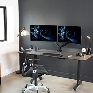 VIVO Premium Aluminum Heavy Duty Dual Monitor Arm for Ultrawide Monitors up to 35 inches and 30.9 lbs Each, Desk Mount Stand, Pneumatic Height, Max VESA 100x100, Black, STAND-V202Q