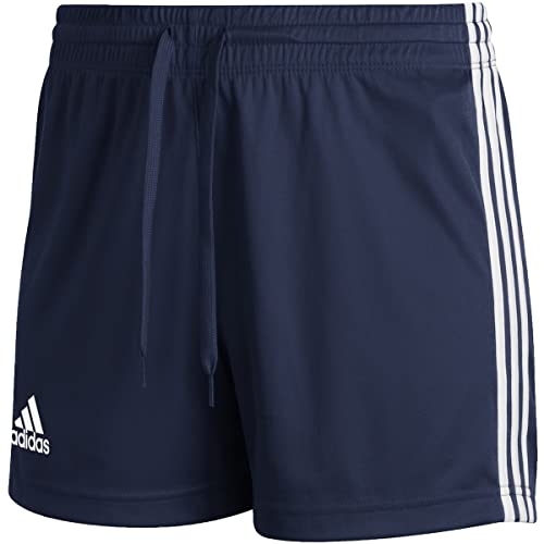 adidas Sideline 21 Womens Knit Training Shorts L Team Navy Blue-White