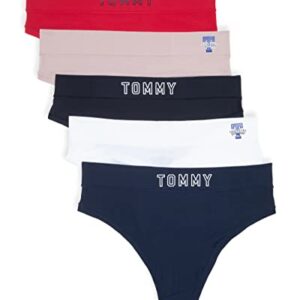 Tommy Hilfiger Women's Thong, 5-Pack, SC/BW/BLK/BB/TR