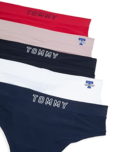 Tommy Hilfiger Women's Thong, 5-Pack, SC/BW/BLK/BB/TR