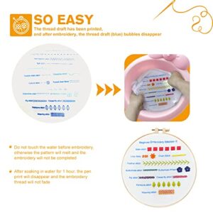 Embroidery Kit for Beginners, 4 Piece Set Embroidery Kits, Includes Embroidery Fabric, Thread, Needles, and Patterns, Perfect for DIY Handmade