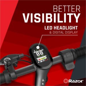 Razor C45 Electric Scooter – Up to 19.9 MPH with Cruise Control, Up to 23 Miles of Range, Foldable and Portable, Bluetooth Wireless Tech Enabled to Connect to Razor E Rides App [Amazon Exclusive]