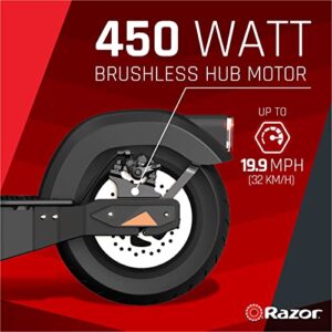 Razor C45 Electric Scooter – Up to 19.9 MPH with Cruise Control, Up to 23 Miles of Range, Foldable and Portable, Bluetooth Wireless Tech Enabled to Connect to Razor E Rides App [Amazon Exclusive]