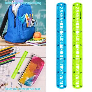 Prasacco 2 Pieces Color Flexible Rulers, 12 Inch Soft Bendable Plastic Transparent Rulers, Clear Straight Ruler with Inches Transparent Shatterproof Straight Ruler for School Classroom House Office