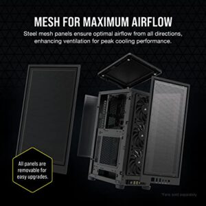 Corsair 2000D Airflow Mini-ITX PC Case - Mini-ITX Form-Factor - Steel Mesh Panels - Three-Slot GPU Support - Cooling-Optimized Interior - Modern Front Panel I/O - Black