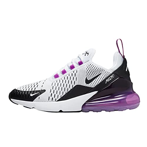 Nike Women's Air Max 270 Shoes, White/Black-fuchsia Dream, 8