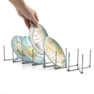 dish drying rack dish drainer dish rack on counter with utensil silverware storage holder, rustproof stainless steel