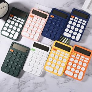 AOAILION Standard Calculator 12 Digit with Large LCD Display and Big Buttons,Cute Calculator,Desktop Calculator for Office, Home, School (Orange+White)