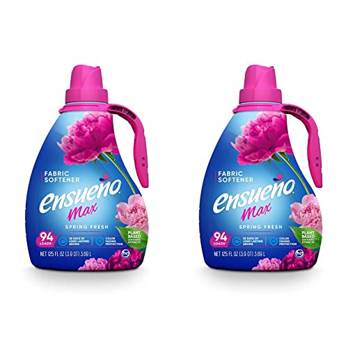 Ensueño - Max Liquid Fabric Softener- With Long-Lasting Freshener And Wrinkle Eliminating formula, Spring Fresh Scent - (125 oz) (Pack of 2)