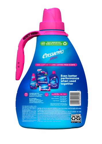 Ensueño - Max Liquid Fabric Softener- With Long-Lasting Freshener And Wrinkle Eliminating formula, Spring Fresh Scent - (125 oz) (Pack of 2)