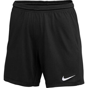 nike women's soccer dri-fit park iii shorts black 010, large