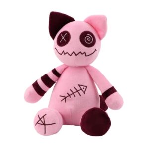 bilibang zombie cat plush,ghost zombies toys,soft cat animal plush doll,stuffed pink cat,adorable cat stuffy animal gift for kids(zombie cat plush)