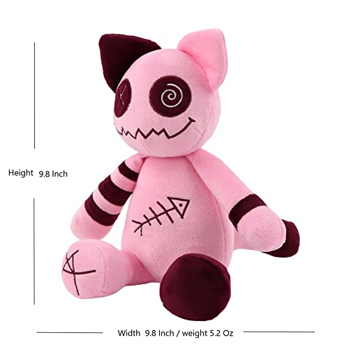 Bilibang Zombie Cat Plush,Ghost Zombies Toys,Soft Cat Animal Plush Doll,Stuffed Pink cat,Adorable cat stuffy Animal Gift for Kids(Zombie Cat Plush)