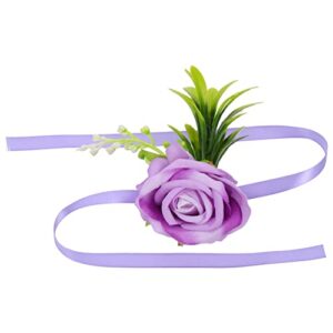 beavorty corsage bracelet artificial flower wrist corsage wristlet for bride bridesmaid