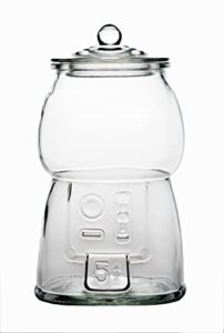 amici home gumball machine shaped glass candy jars | storage canister with airtight lids | perfect for weddings, birthdays, party decorations, and gifts | 42 oz (clear)