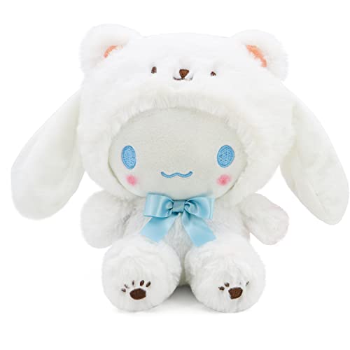 COAQAC Kawaii Cartoon White Bear Cross-Dressing Series Plush,Soft Plush Doll Cute Soft Toys, Plush Pillow Stuffed Animals Toy Birthday Gifts for Girls Kids (White Bear-D, 7.8in)