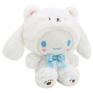 COAQAC Kawaii Cartoon White Bear Cross-Dressing Series Plush,Soft Plush Doll Cute Soft Toys, Plush Pillow Stuffed Animals Toy Birthday Gifts for Girls Kids (White Bear-D, 7.8in)