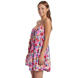Roxy Women's Standard Summer Adventures Coverup Dress, Shocking Pink BlooMIN Babe 232