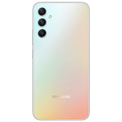 SAMSUNG Galaxy A34 5G + 4G LTE (256GB + 8GB) Unlocked Worldwide (Only T-Mobile/Mint/Metro USA Market) 6.6" 120Hz 48MP Triple Camera + (25W Wall Charger) (Awesome Silver (SM-A346M/DSN))