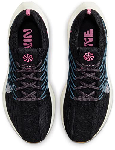 Nike Women's Pegasus Turbo Running Shoe (Black/White/Anthracite/Aqua, us_Footwear_Size_System, Adult, Women, Numeric, Medium, Numeric_8_Point_5)