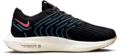 Nike Women's Pegasus Turbo Running Shoe (Black/White/Anthracite/Aqua, us_Footwear_Size_System, Adult, Women, Numeric, Medium, Numeric_8_Point_5)