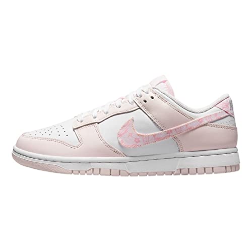 Nike Women's Dunk Low Essential Paisley Pack, White/Pearl Pink-med Soft Pink, 9.5