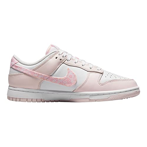 Nike Women's Dunk Low Essential Paisley Pack, White/Pearl Pink-med Soft Pink, 9.5