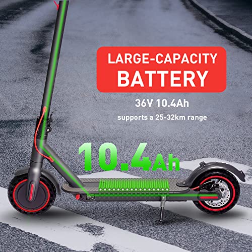 drosery Electric Scooter, 350W Motor 8.5" Solid Tires Electric Scooter Adults, 20 Miles Range 18.6 MPH Speed with App, 36V 10.4Ah Battery, Folding Commuter Scooter Electric for for Adults Kids Teens