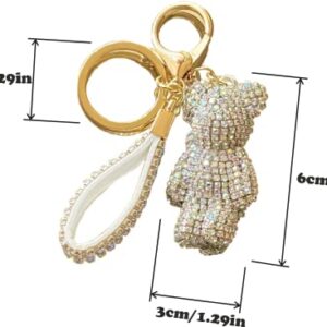 Keychain for woman and girl Crystals in a keychain Fashion pendant for bag or backpack Teddy Bear in Crystals