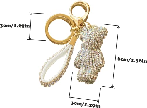 Keychain for woman and girl Crystals in a keychain Fashion pendant for bag or backpack Teddy Bear in Crystals