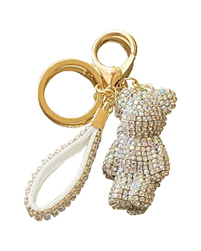 Keychain for woman and girl Crystals in a keychain Fashion pendant for bag or backpack Teddy Bear in Crystals