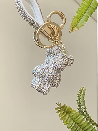 Keychain for woman and girl Crystals in a keychain Fashion pendant for bag or backpack Teddy Bear in Crystals