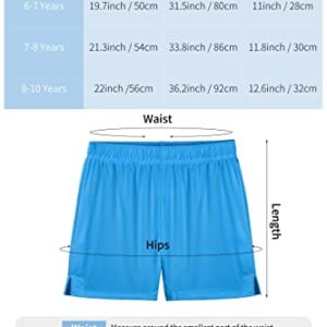 Resinta 4 Pack Girls Mesh Athletic Shorts Kids Summer Active Shorts Girls Sports Basketball Shorts Performance Gym Shorts