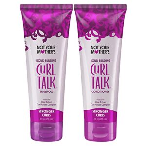 not your mother's curl talk bond building shampoo and conditioner (2-pack) - 8 fl oz - strengthening shampoo and conditioner set for curly hair