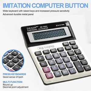 Office Calculator for Desk, 12 Digit Big Button Mechanical Calculators Desktop with Large LCD Display Dual Power for Home School and Business.