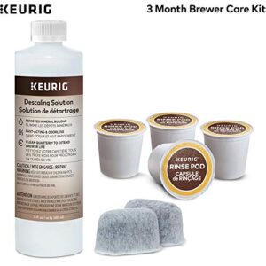 Keurig K-Supreme SMART Single Serve Coffee Maker With Wifi Compatibility, 4 Brew Sizes, Black & 3-Month Brewer Maintenance Kit, Compatible Classic/1.0 & 2.0 K-Cup Coffee Makers, 7 Count