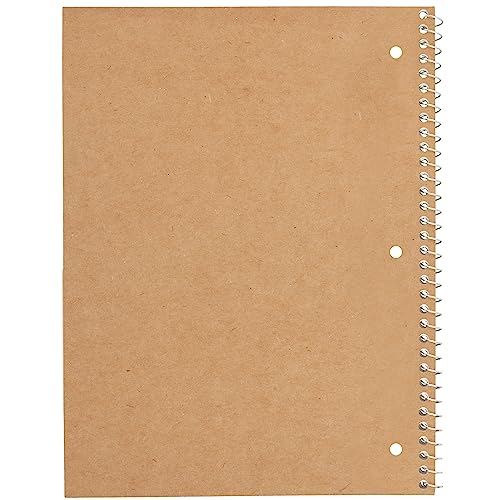 Mead Spiral Notebooks, 6 Pack, 1-Subject, Wide Ruled Paper, 8" x 10-1/2", 70 Sheets, Color Will Vary (930050-ECM)