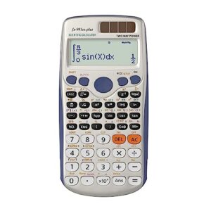 scientific calculators, ipepul math calculator with 417 function, solar battery power and 4-line display, school supplies for middle high college students teachers(991es plus)