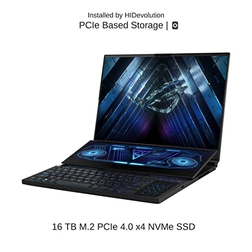 HIDevolution [2023] ASUS ROG Zephyrus Duo 16 GX650PY 16" WQXGA 240Hz, 2.5 GHz Ryzen 9 7945HX, RTX 4090, 64 GB DDR5 RAM, 16 TB PCIe SSD, Windows 11 Pro