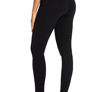 Sunzel Nunaked Workout Leggings for Women, Tummy Control Compression Workout Gym Yoga Pants, High Waist & No Front Seam Black X-Large 28"