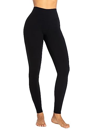 Sunzel Nunaked Workout Leggings for Women, Tummy Control Compression Workout Gym Yoga Pants, High Waist & No Front Seam Black X-Large 28"