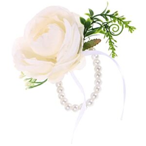 sosoport bracelets bracelet artificial flower wrist corsage, wrist flower, corsage wristlet band, bride wrist corsage for wedding, wedding corsage wristlet for bridesmaid bridesmaid pearl bracelet