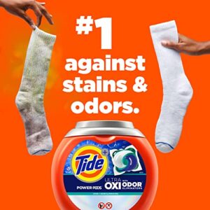 Tide Ultra OXI Power PODS with Odor Eliminators Laundry Detergent Pacs, 45 Count + Downy Rinse & Refresh, Cool Cotton, 48 Fl Oz